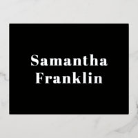 Bold Font Name Black Place Cards