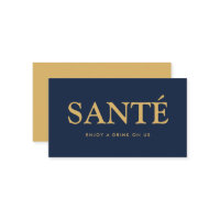 Bold Font "Santé" French Free Drinks Ticket