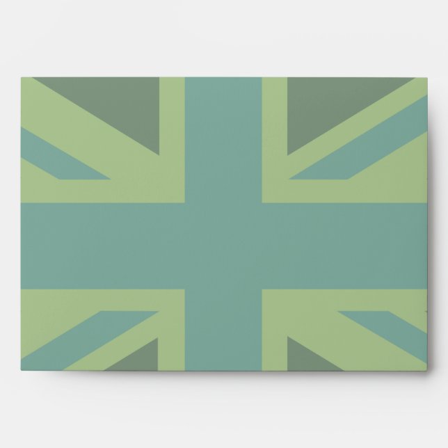 Bold Forest Green Union Jack Envelope (Front)