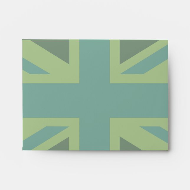 Bold Forest Green Union Jack Envelopes (Front)
