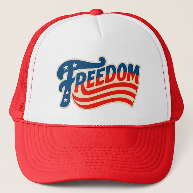 Bold FREEDOM  Trucker Hat (Front)