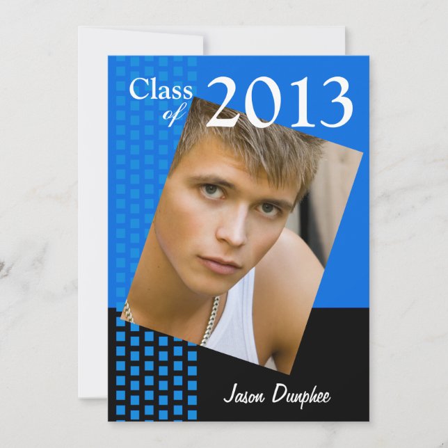 Bold Fresh Class of 2013 Grad Photo Party Invitation (Front)
