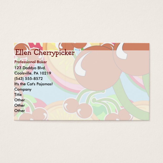 Bold Fruity Colourful Pattern Art Design (Front)