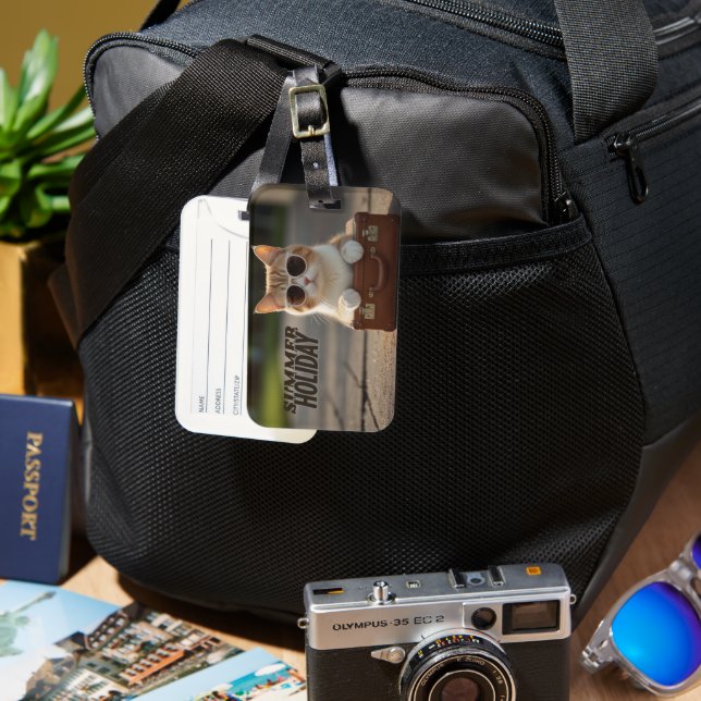 Bold & Fun Travel Luggage Tag (Front & Back)