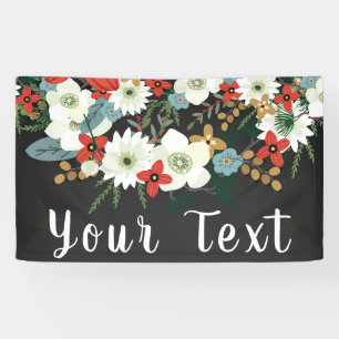 Bold Funky Colourful Floral Dark Chic Wedding Part Banner