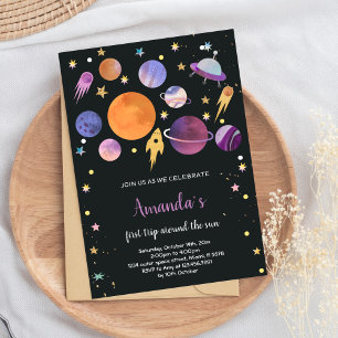 Bold Galaxy Theme for Kids Invitation