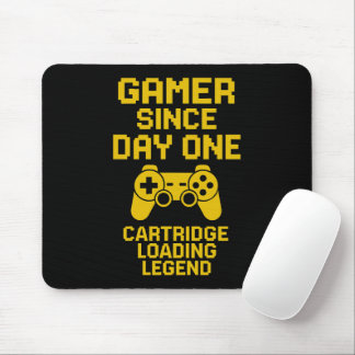 Bold Gamer Dad Design – Yellow Controller Art Mouse Pad