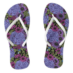 Bold garden florals jandals