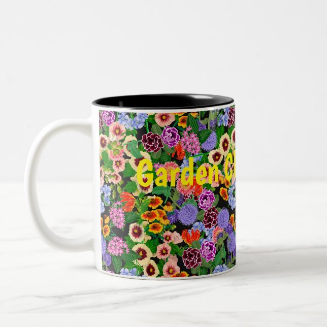 Bold Garden Florals Two-Tone Coffee Mug (Left)