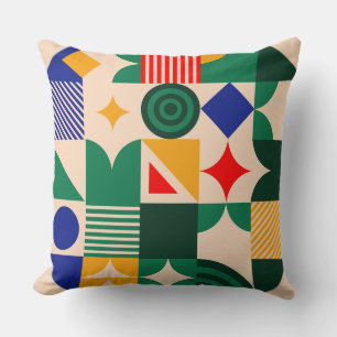 Bold Geometric Abstract Throw Pillow