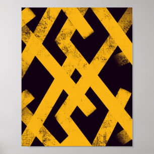 Bold Geometric Abstraction Modern Graphic Art Poster
