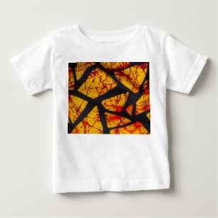 Bold Geometric African Wax Print Fabric - Gold, Re Baby T-Shirt