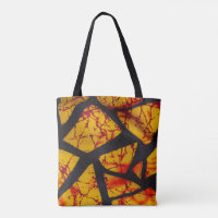 Bold Geometric African Wax Print Fabric - Gold, Re