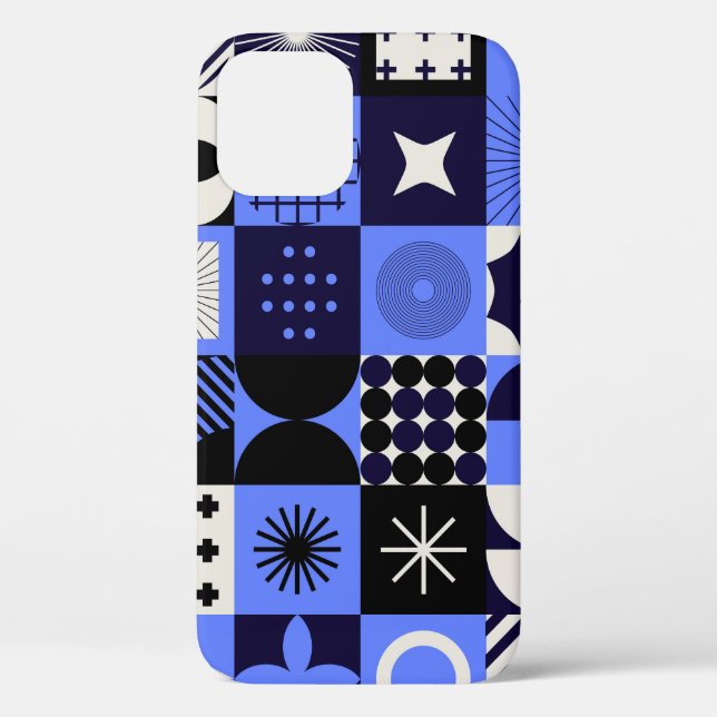 Bold Geometric Bauhaus Retrofuturistic Pattern Case-Mate iPhone Case (Back)
