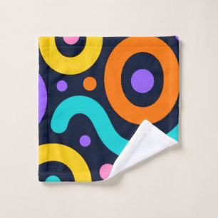 Bold Geometric Circles Wash Cloth