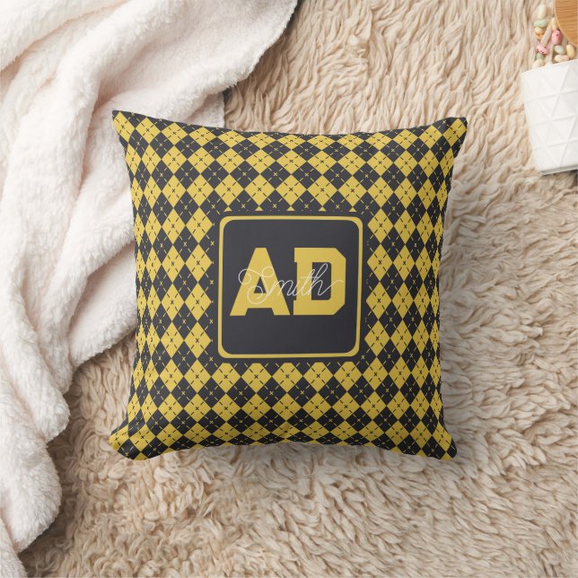 Bold Geometric Custom Pillow For Boy Baby Shower (Blanket)