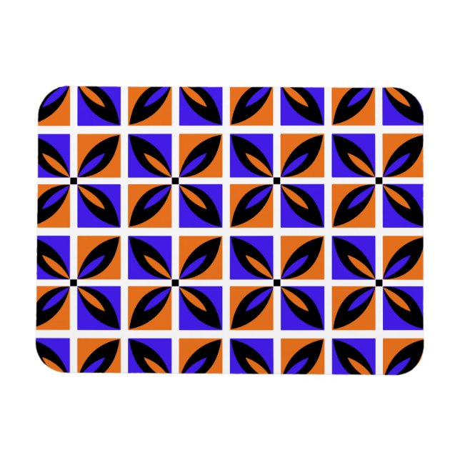 Bold geometric floral design magnet (Horizontal)
