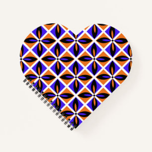 Bold geometric floral design notebook