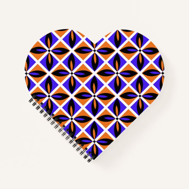 Bold geometric floral design notebook (Front)