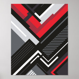 Bold Geometric Lines and Angles Poster