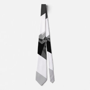 bold geometric monochrome retro abstract art  tie