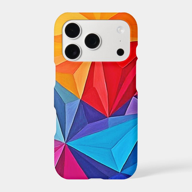 Bold Geometric Prism Abstract Art (Back)