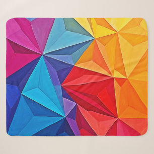 Bold Geometric Prism Abstract Art Sherpa Blanket