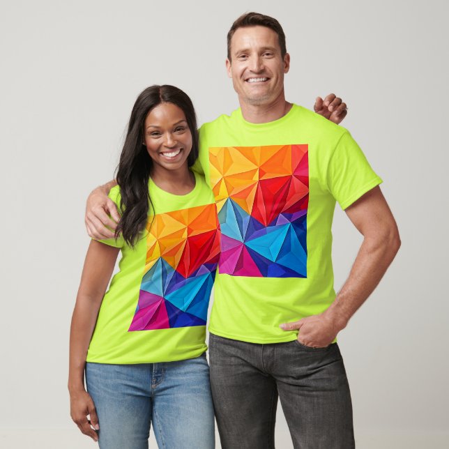 Bold Geometric Prism Abstract Art T-Shirt (Unisex)