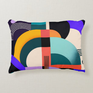 Bold Geometric Shapes and Colours Modern Design Decorative Cushion