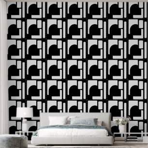 Bold Geometric Statement Accent Wallpaper