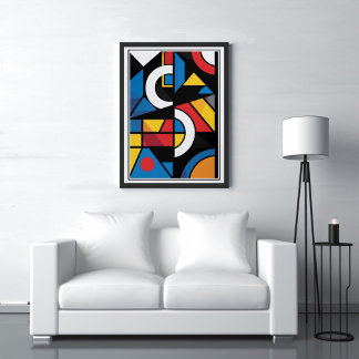 Bold Geometric  Style Abstract  Poster