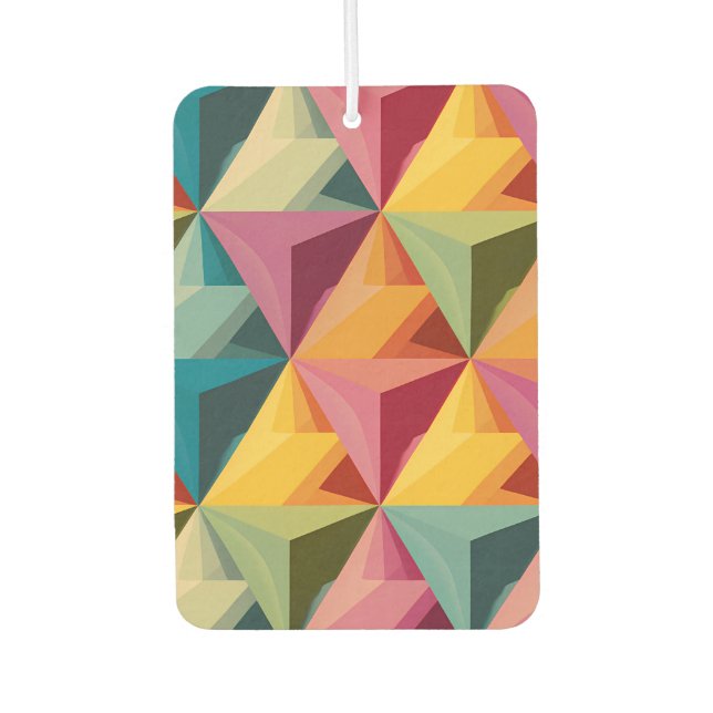 Bold Geometric Triangle Pattern  Car Air Freshener (Front)
