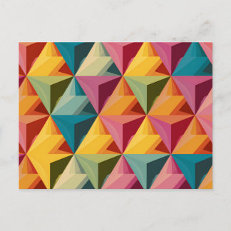 Bold Geometric Triangle Pattern Holiday Postcard