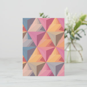 Bold Geometric Triangle Pattern  Invitation