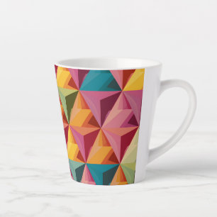 Bold Geometric Triangle Pattern  Latte Mug