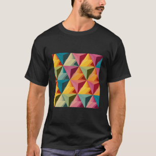 Bold Geometric Triangle Pattern  T-Shirt