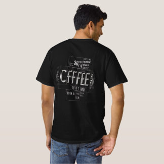Bold Geometric Typography Tee for Coffee Lovers