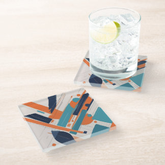 Bold Geometry Glass Coaster