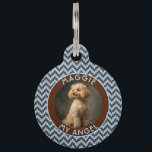 Bold Gift For Pet Owner Chevron Tag<br><div class="desc">This patterned pet id tag elevates fashionable cat accessories with precision laser-engraved detailing..    .dog owner gift ,  pet themed gift ,  pet lover gift ,  dog mom gift ,  dog lost tag ,  Floral pet id ,  unique pet id tags ,  dog photo ,  2nd birthday ,  9th birthday</div>