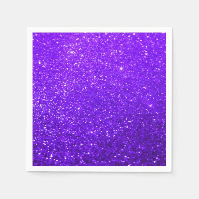 Bold Glitter Background - Purple Napkin (Front)