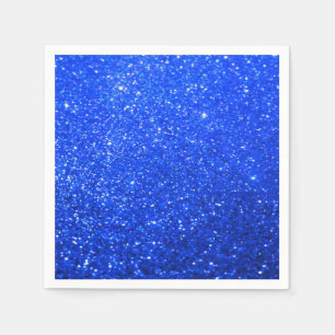 Bold Glitter Background - Royal Blue Napkin