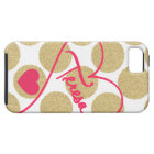 Bold Glitter Gold Dots Heart and Handwritten Name