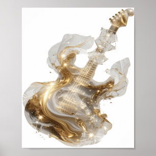Bold Gold ABSTRACT ART Artistic Motif Poster