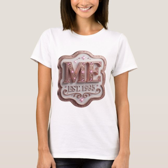 Bold Gold ABSTRACT ART Design T-Shirt (Front)