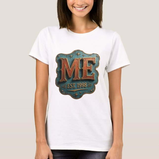 Bold Gold ABSTRACT ART Modern Design T-Shirt (Front)