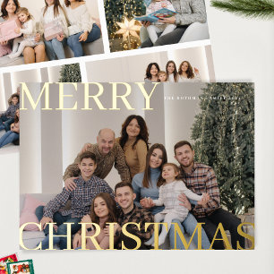 Bold Gold Family Year in Review Photo Christmas