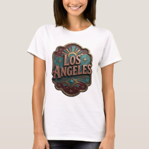Bold Gold LOS ANGELES Wearable Art T-Shirt
