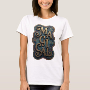 Bold Gold MAGICAL Artistic Motif T-Shirt