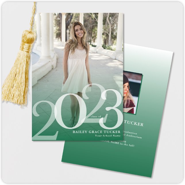 Bold GRAD 2023 Overlay Green Graduation Announcement (Creator Uploaded)