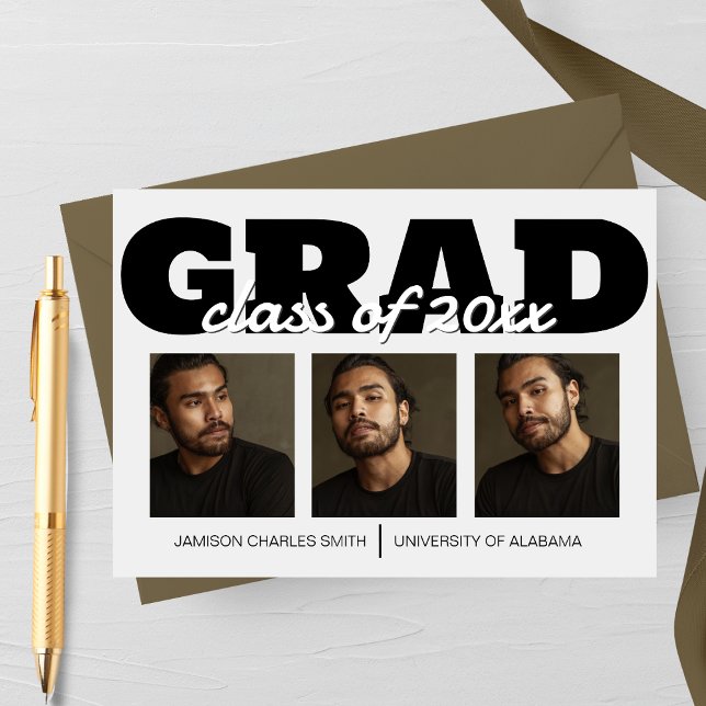 Bold Grad Graduation Announcement (Creator Uploaded)